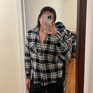 Black and White Plaid flannel